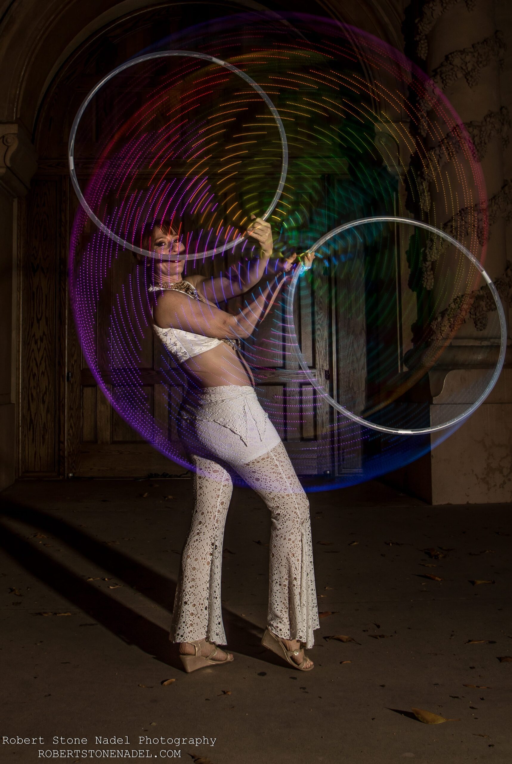San Diego LED Dancer with hula hoops